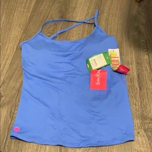 Lily Pulitzer Luxletic Blue Padded Tank Top S